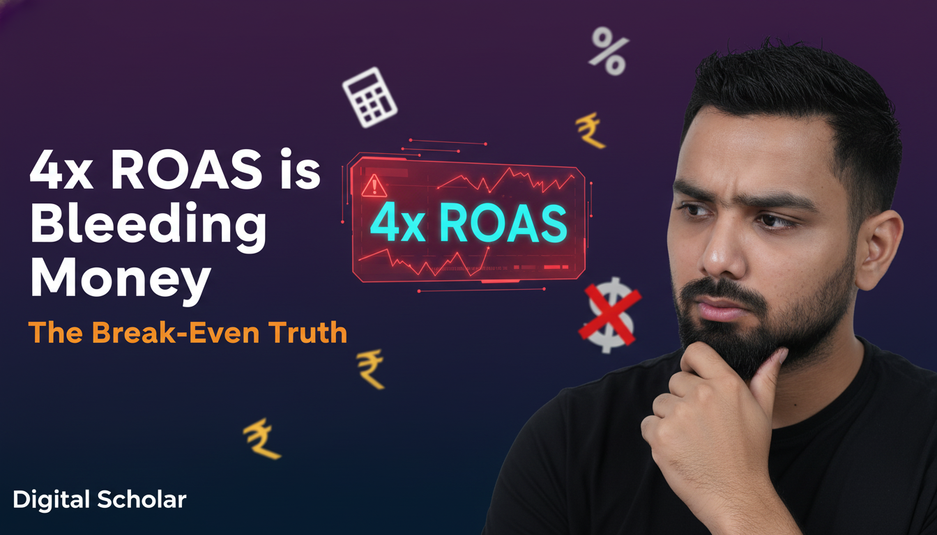 How to calculate break-even ROAS using the contribution margin method for Indian D2C brands in 2026