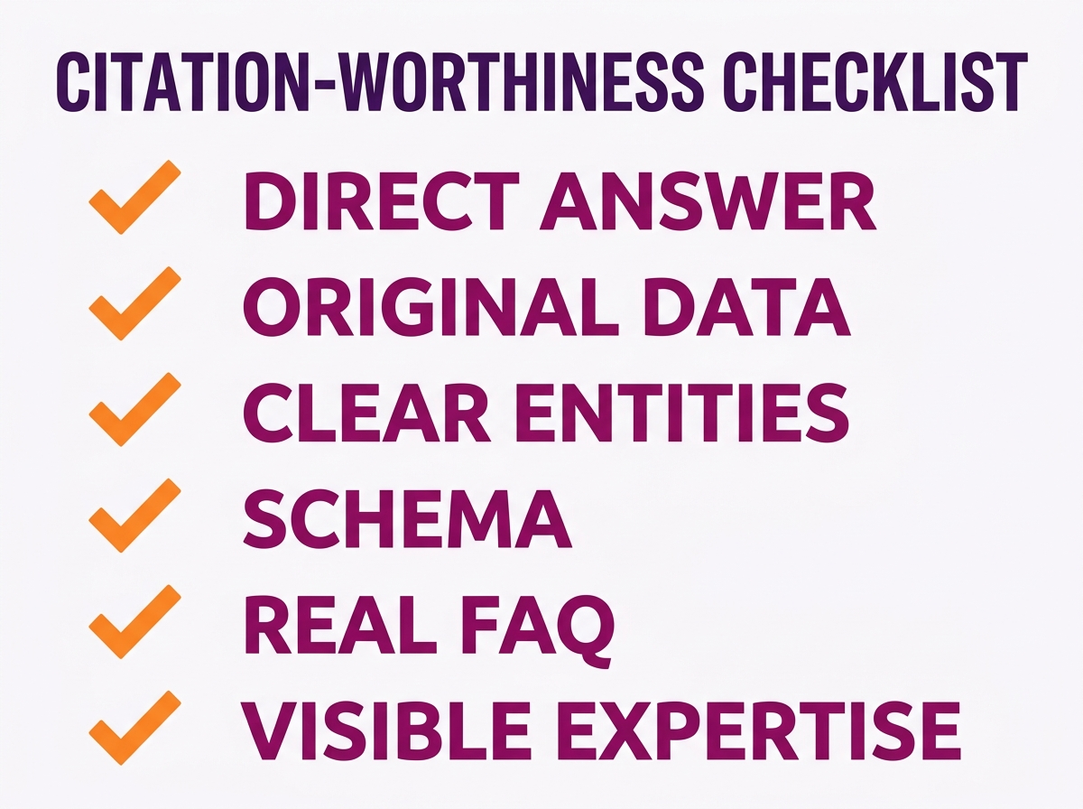 The Citation-Worthiness Checklist for AI SEO by Digital Scholar