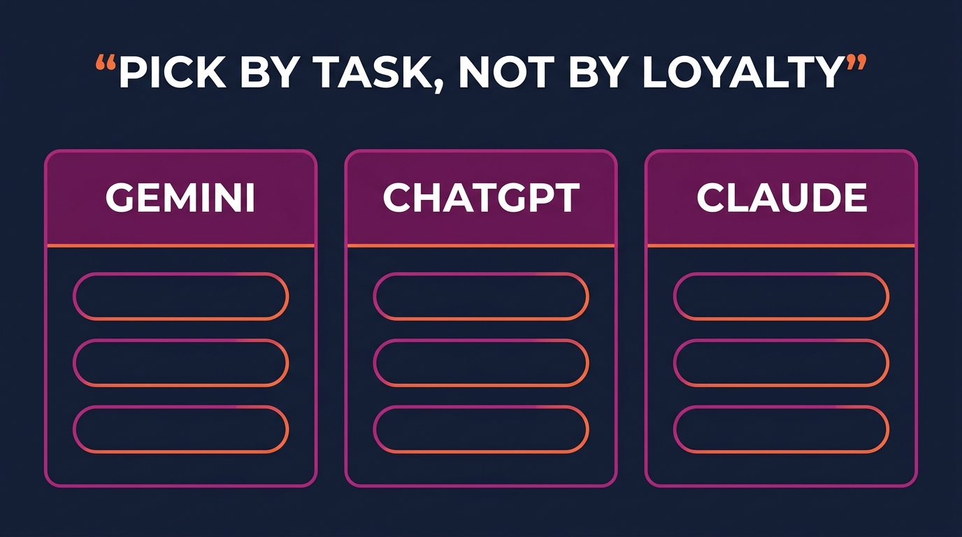 Gemini vs ChatGPT vs Claude for digital marketing tasks