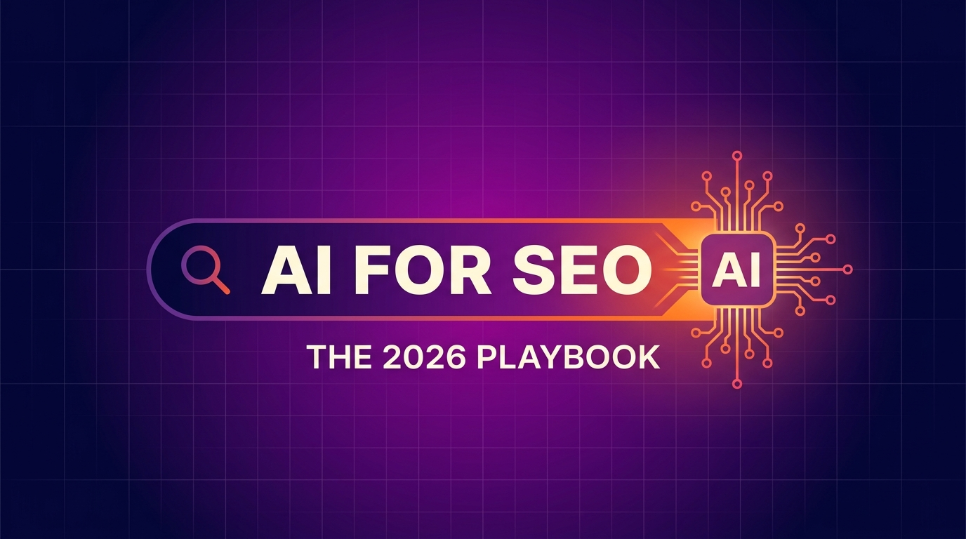 How to use AI for SEO in 2026 playbook featured graphic, Digital Scholar