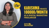 digital scholar student make one lakh per month as freelancer after completing digital scholars six month digital marketing course