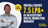 digital scholar student got placed in a company as an assistant digital marketing manager